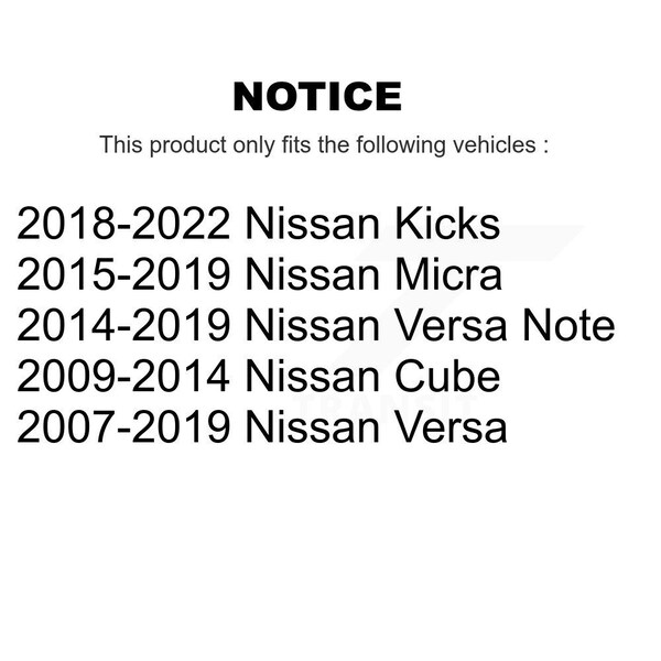 Front Suspension Stabilizer Bar Link Pair For Nissan Versa Note Kicks Cube Micra